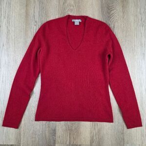 Ann Taylor 100% Cashmere V-Neck Sweater Size SP